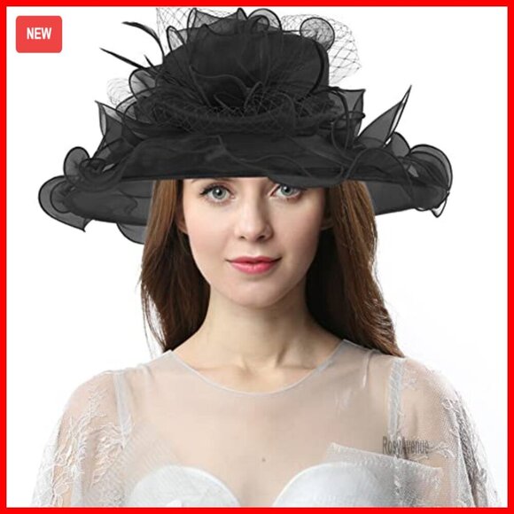 Women\'s Derby Hat Fascinator with Peacock Feathers for Church Tea Party